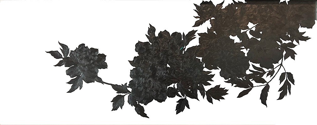 가만히 꽃을 그려보다 · 종이 위에 연필 · 37.5×98cm · 2019 · 김은주 · (이미지 제공 = 비트리갤러리)