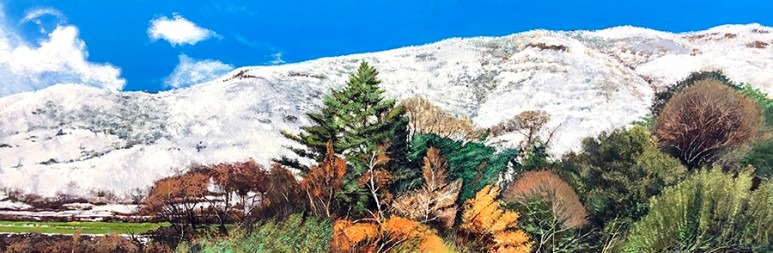 2019년 완도 · acrylic on canvas · 120x30cm · 조주광 · Jo Joo Gwang · (이미지출처 = 갤러리일호) · (Source =galleryilho)