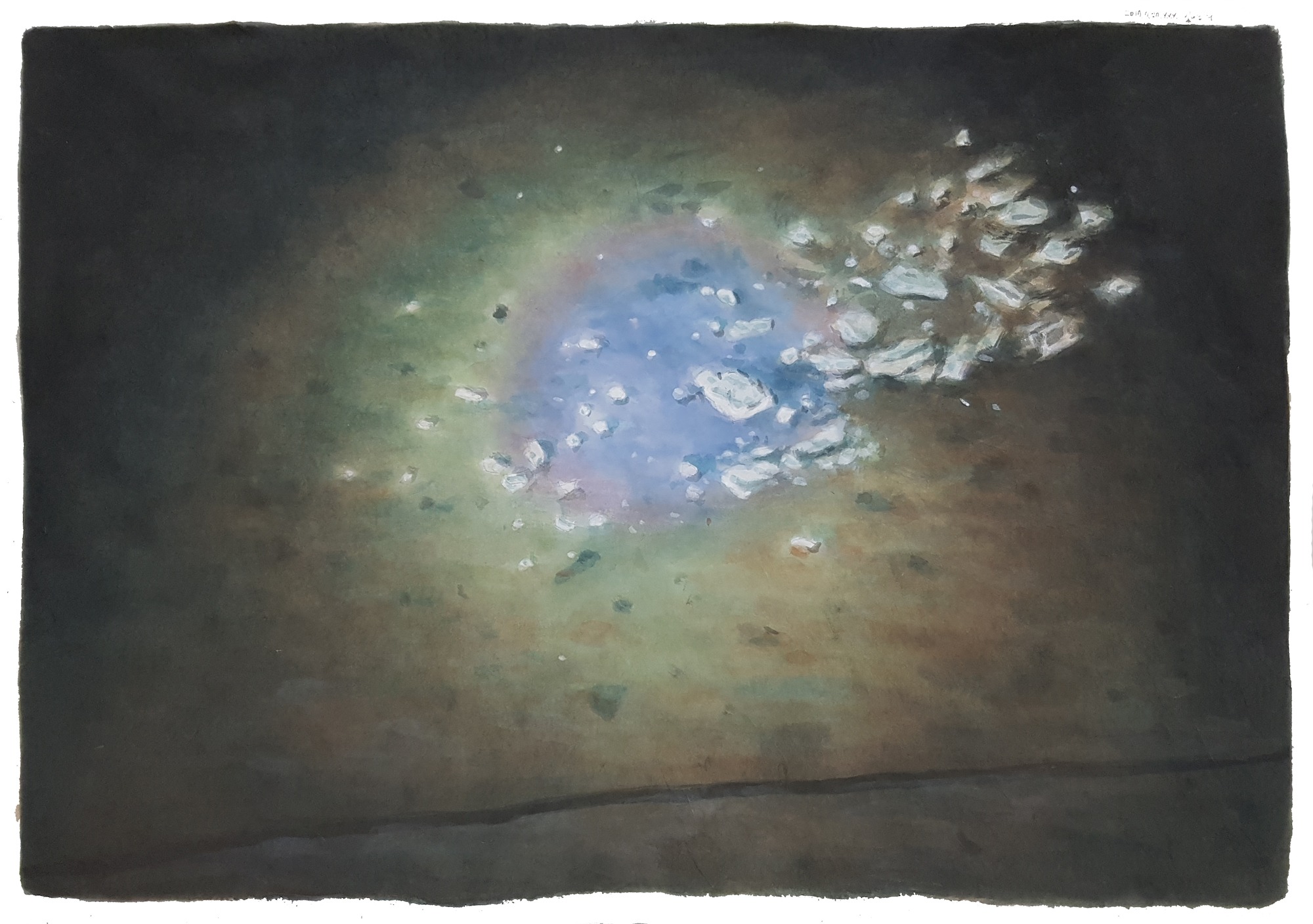 빛나는 것 · 순지에 아크릴릭 · 66 x 99.5 cm · 2017 · 양유연 · (이미지출처 = 챕터투)