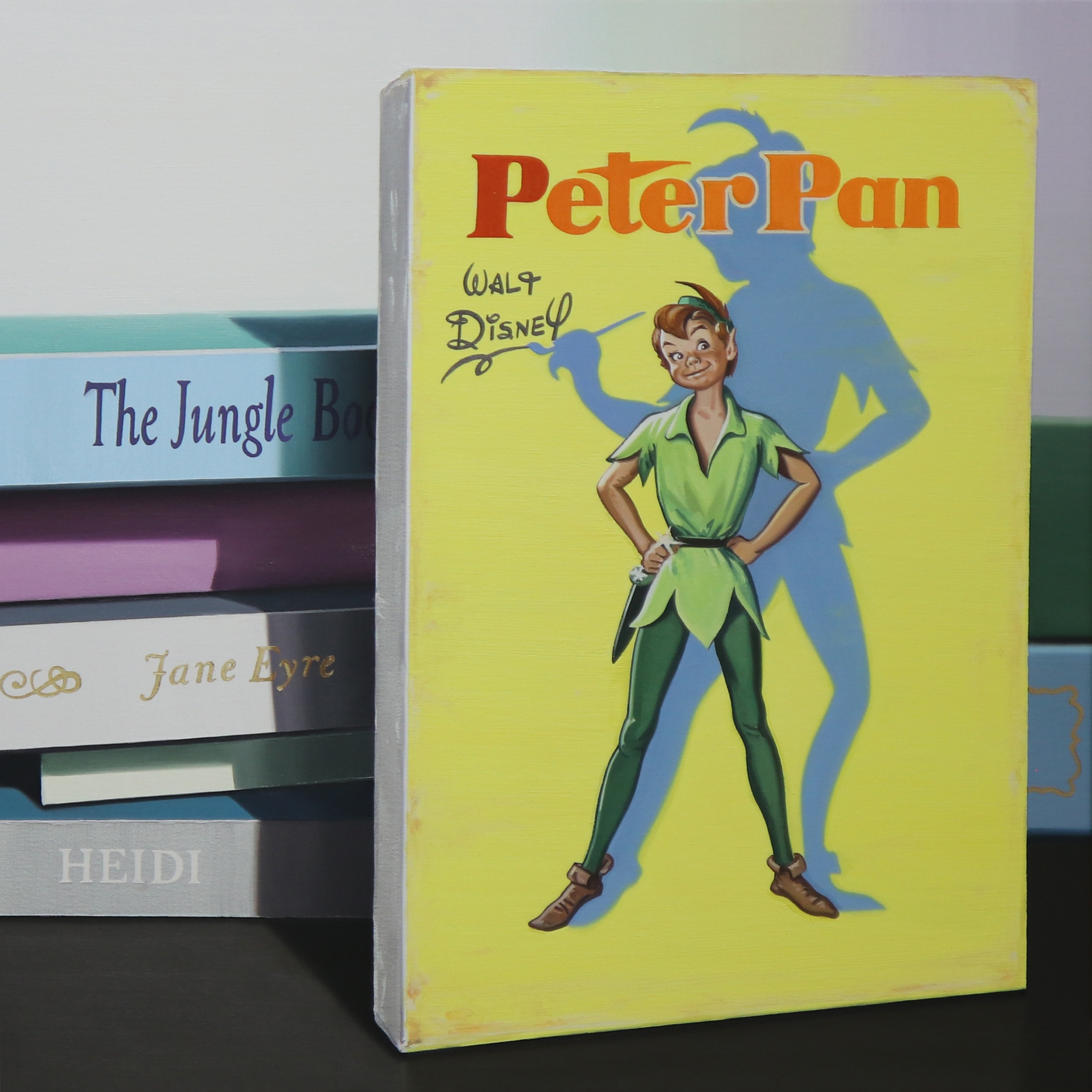 Vintage books-Peter pan · oil on canvas · 45.5 x 45.5 cm · 2022 · Vintage books-Peter pan · 서유라