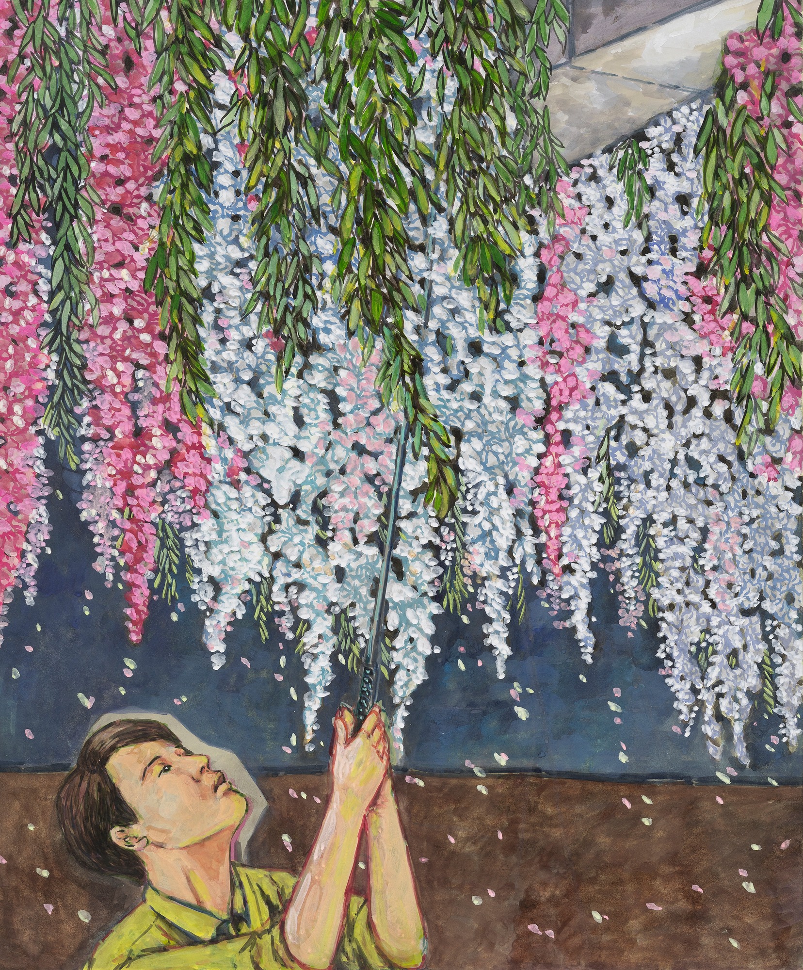 보물찾기 · 장지에 채색 · 72×60cm · 2022 · 조민아 · (이미지제공 = 한원미술관)