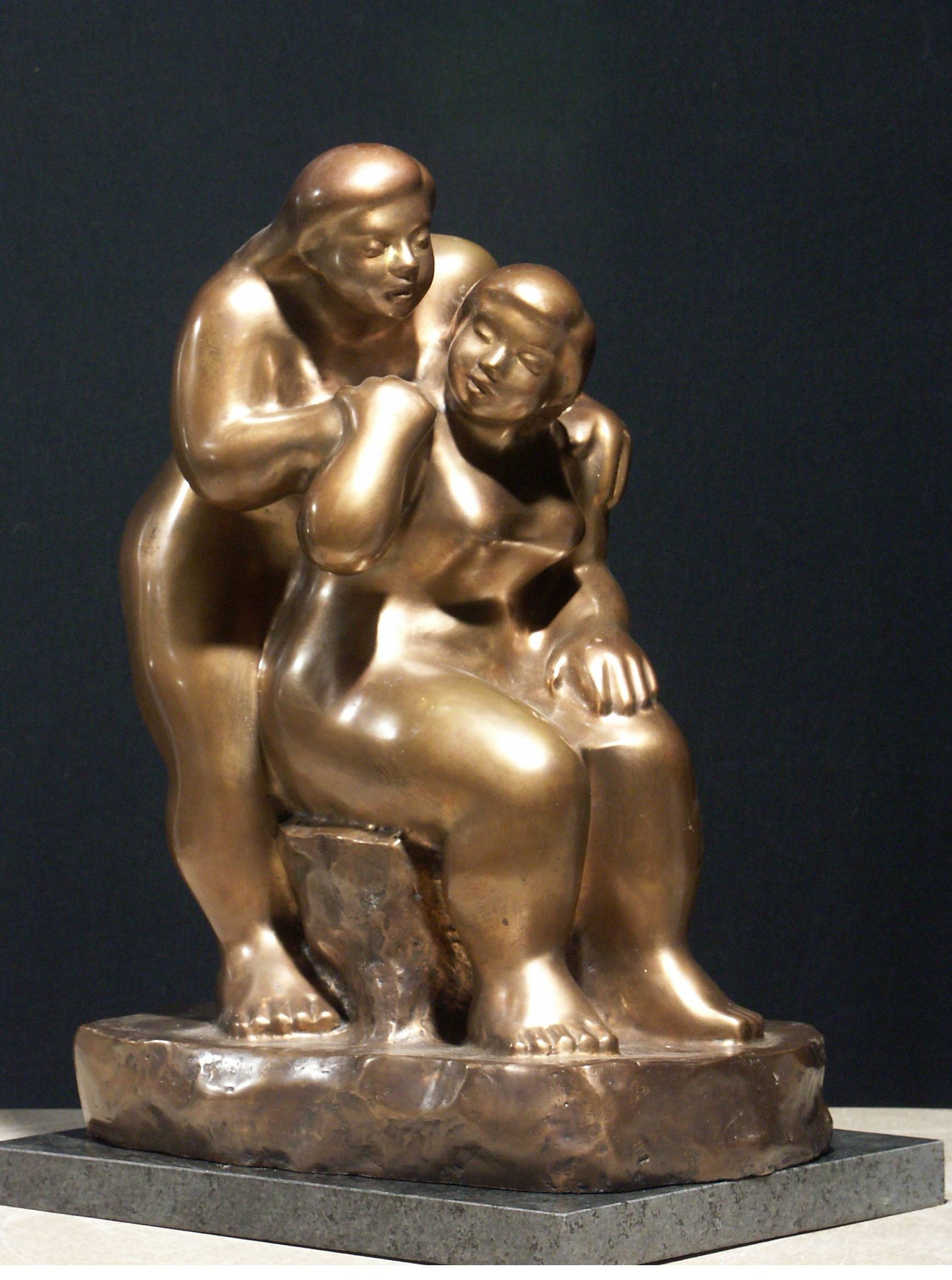 너와 나 · 브론즈 · 54x29x42cm · 1992 · 고정수 · (이미지출처 = 양평군립미술관)