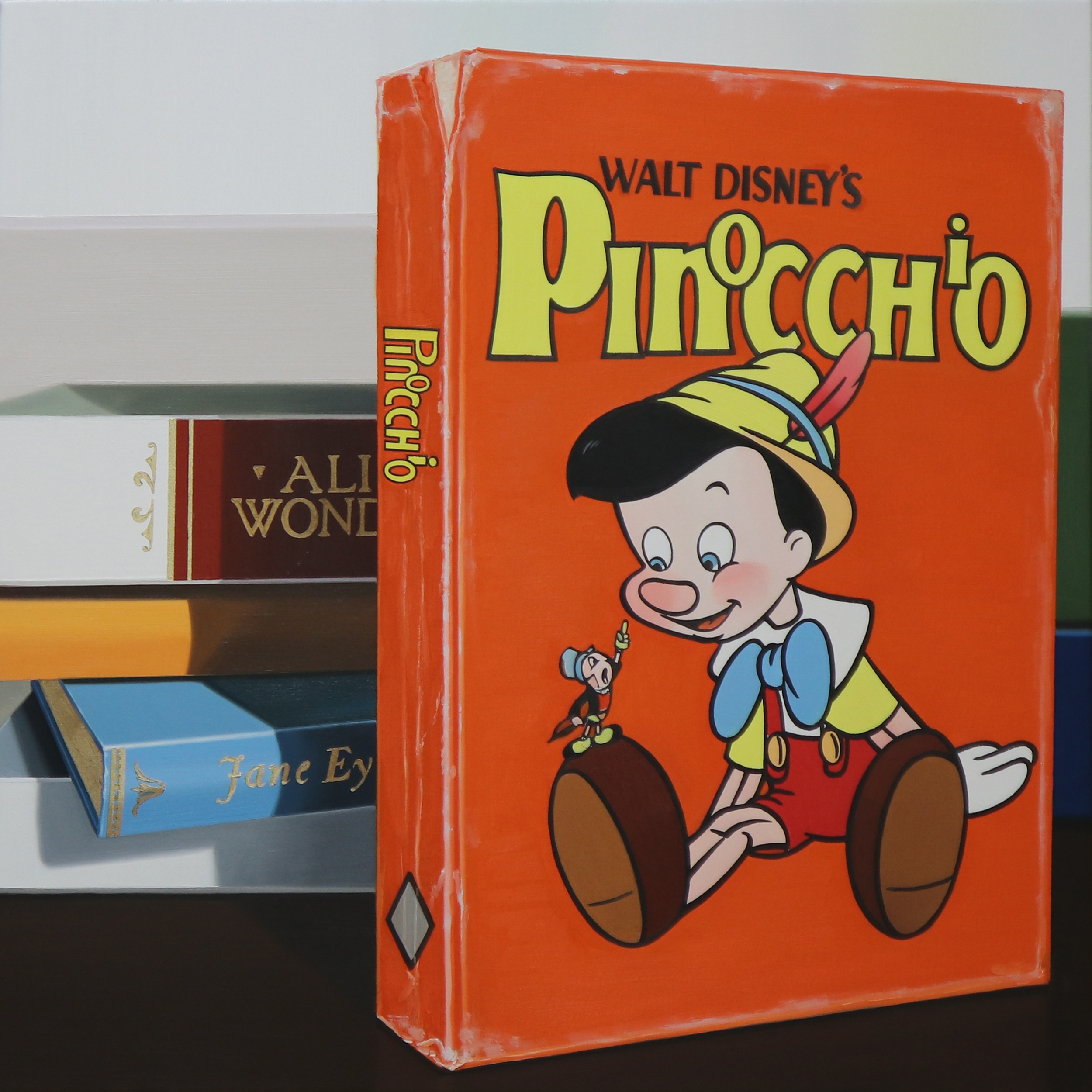 Vintage books-Pinocchio · oil on canvas · 45.5 x 45.5 cm · 2022 · Vintage books-Pinocchio · oil on canvas · 서유라