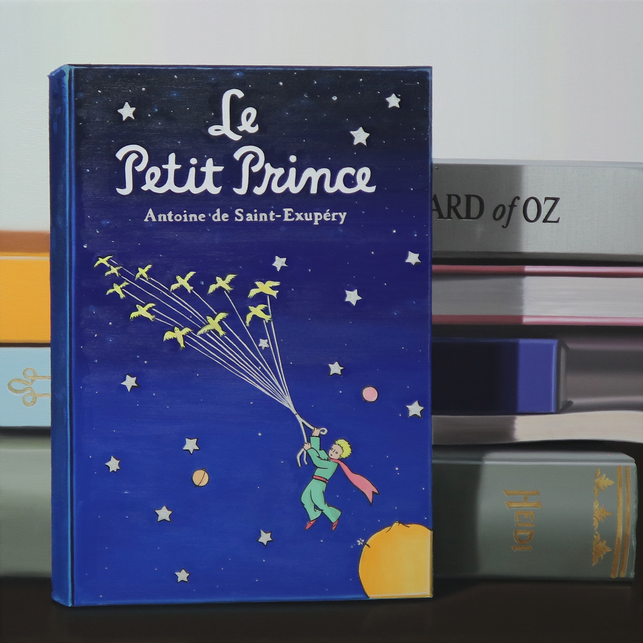 Vintage books-Le Petit Prince · oil on canvas · 45.5 x 45.5 cm · 2022 · Vintage books-Le Petit Prince · oil on canvas · 서유라
