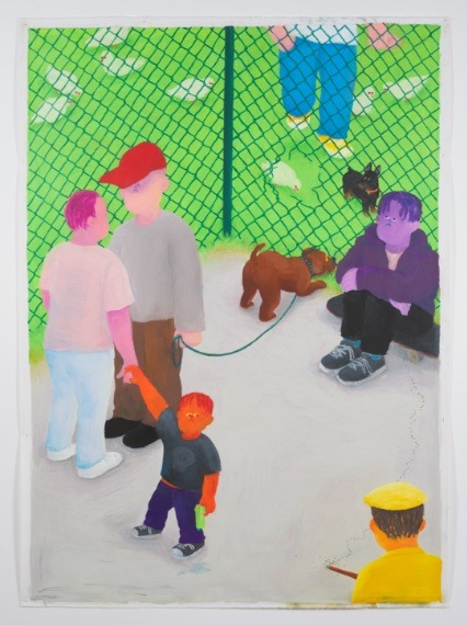 Pigeons View · Oil pastel on canvas · 110x160cm · 2019 · 김승환 · (이미지출처 = 제주문화예술진흥원)