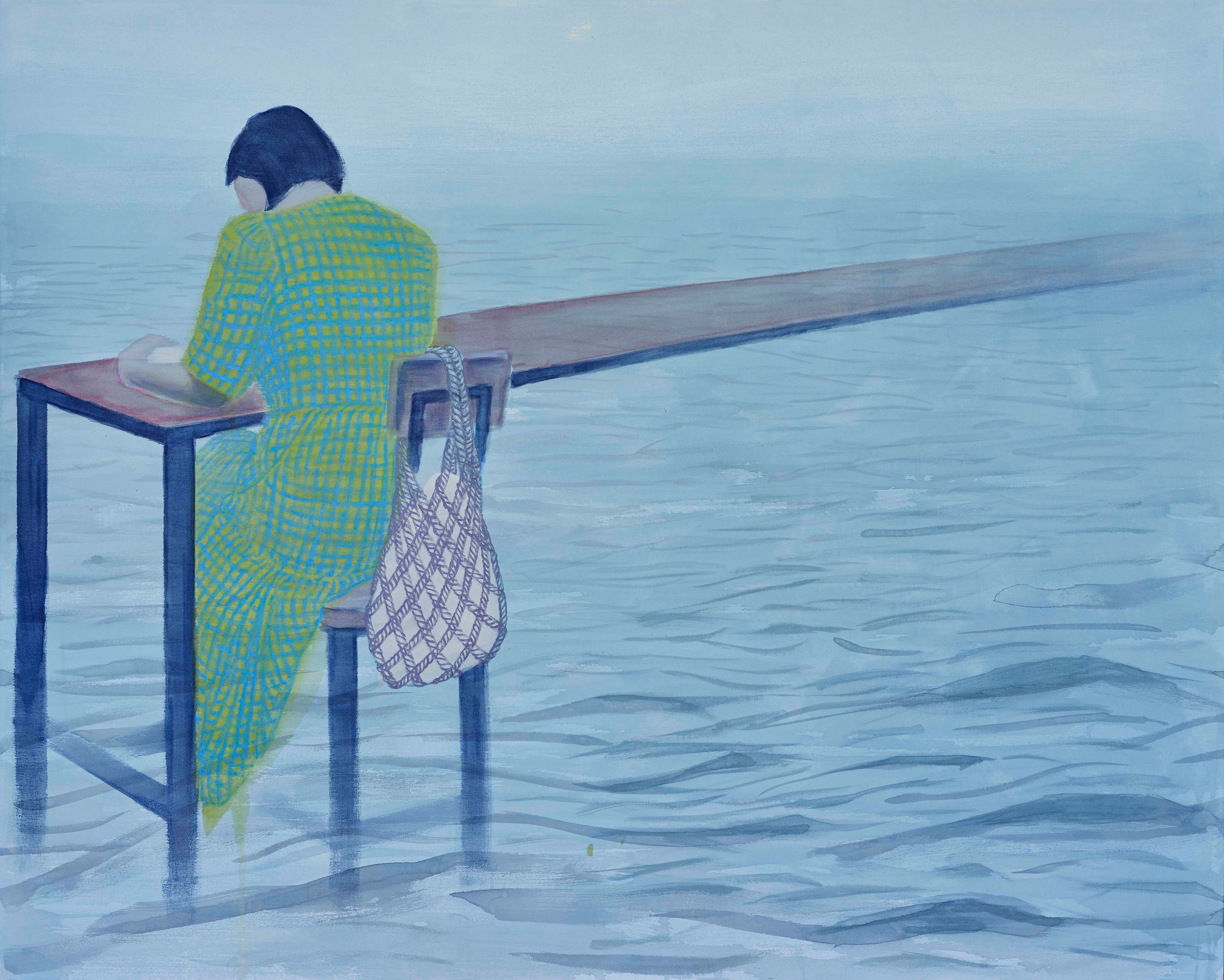 오후의 독서 · 캔버스에 유채, 아크릴 · 130×162cm · 2021 · 정정엽 · (이미지제공 = 아트센터 화이트블럭)