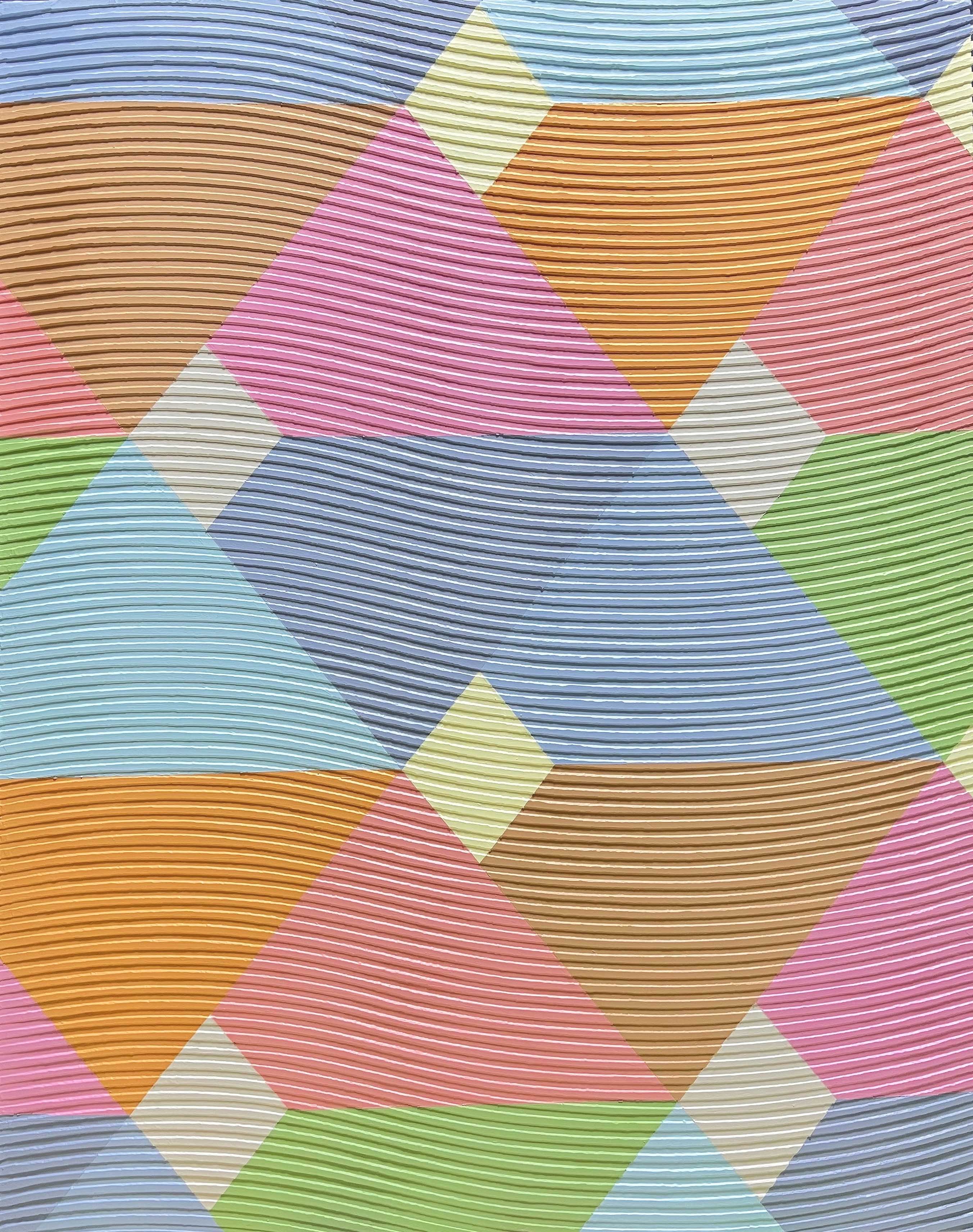 folded tint · Gouache, Gel on modeling made canvas · 91x73cm · 2022 · 장희진 · (이미지제공 = 삼원갤러리)