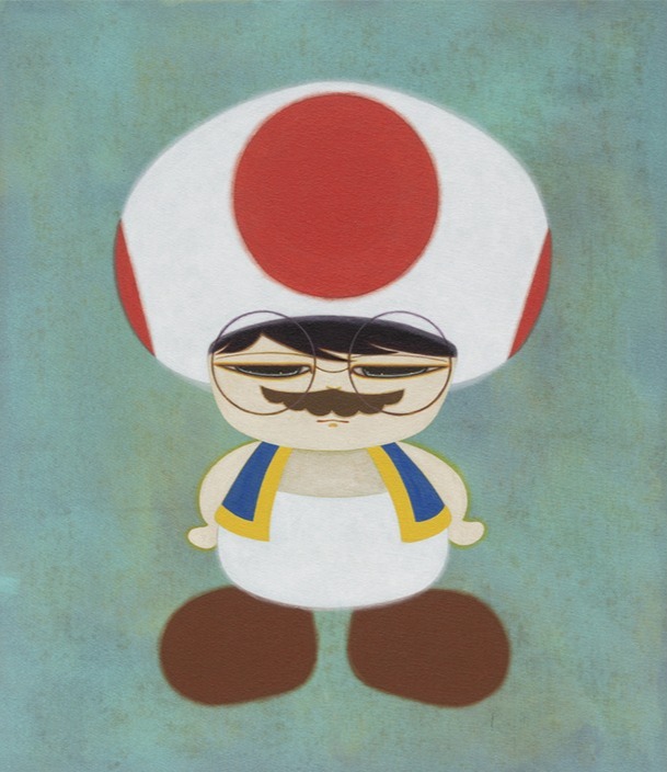 Kinopio Boy · 광목에 아크릴릭 · 53x45.5cm · 2022 · 한충석 · (이미지출처 = 학고재아트센터)