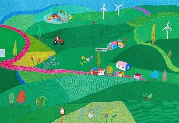 행복한여행 · mixed media on canvas · 130.3x93.3cm · 2022 · 양윤자 · (이미지 출처 = 돈화문갤러리)