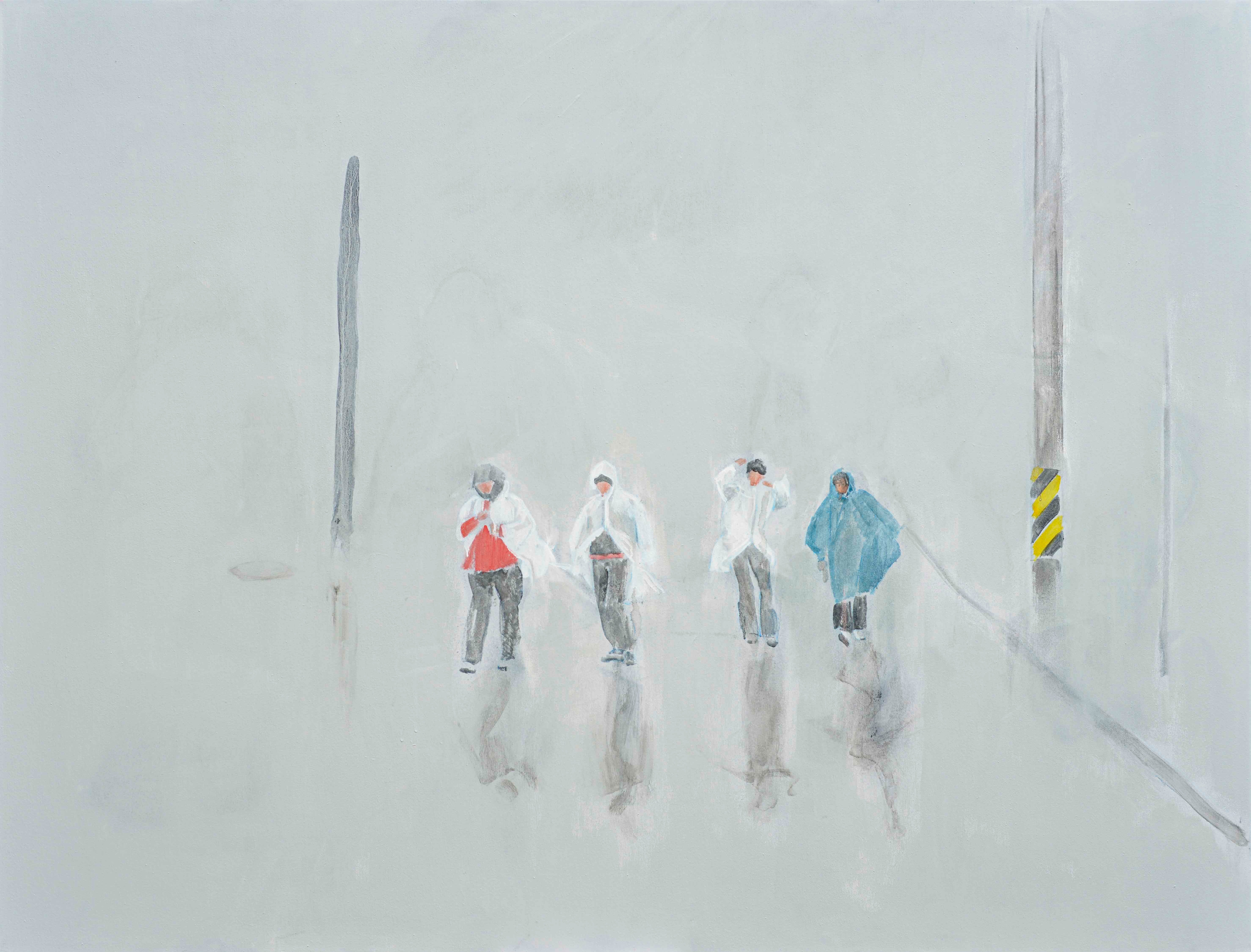 빗길 · 캔버스에 아크릴 · 145×190cm · 2020 · 정정엽 · (이미지제공 = 아트센터 화이트블럭)