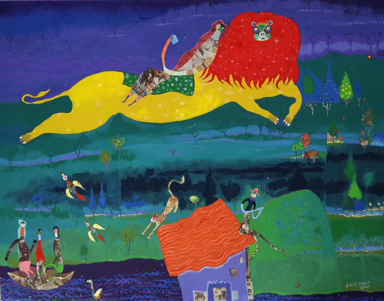 Untitled · mixed media on canvas · 92×72cm · 2021 · 압두나 카사 · (이미지출처 = 신세계갤러리)
