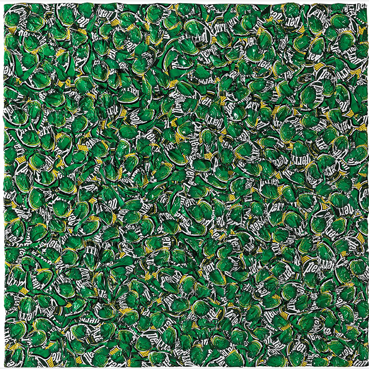 Kaleidoscope 210905 · Paper on canvas · 130 x 130 cm · 2021 · Kaleidoscope 210905 · Paper on canvas · 김춘환 · Kim Chunhwan · (이미지출처 = 가나아트) · (Source = gana art)