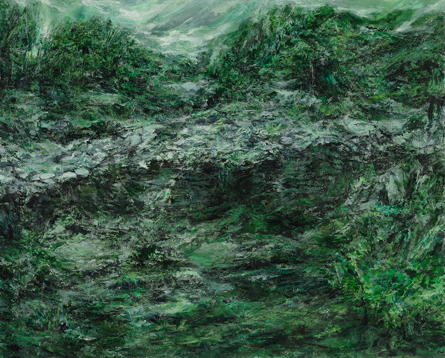 기다림 숲 · Acrylic on canvas · 130x162cm · 2022 · 박미경 · (이미지출처 = 플레이스막1)