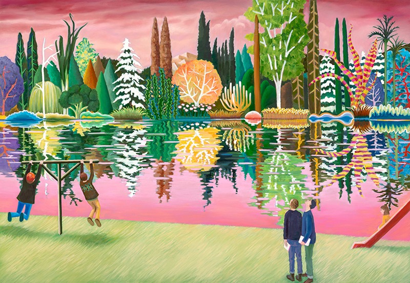숲의 믿음 2 · 아사에 유채 · 112x162cm · 2022 · 이효연 · (이미지출처 = 갤러리가비)