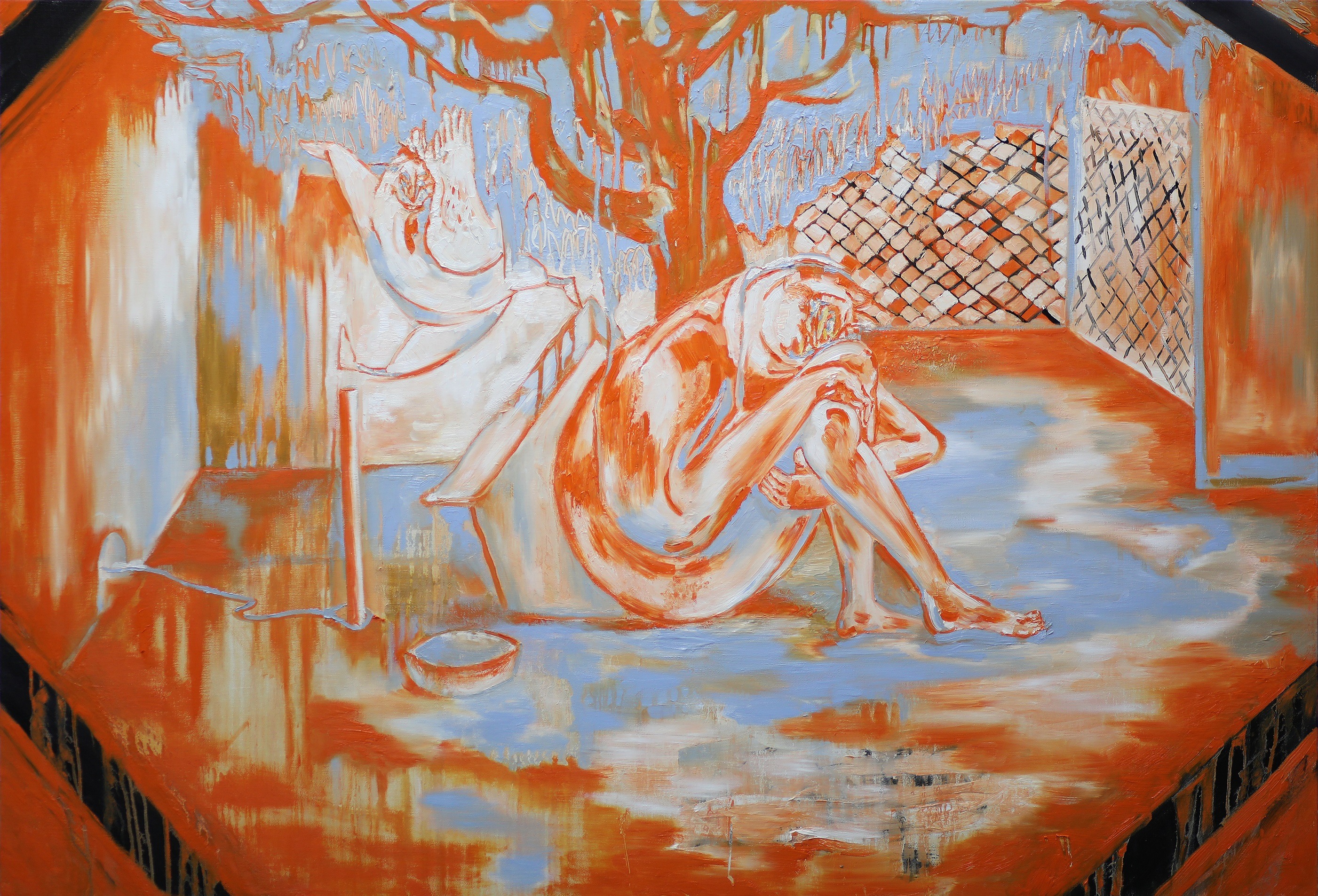 홀리! · Oil on canvas · 97x145cm · 2022 · Holy! · Oil on canvas · 왕선정 · WANG Seonjeong · (이미지제공 = 아라리오갤러리) · (Source = arario gallery)