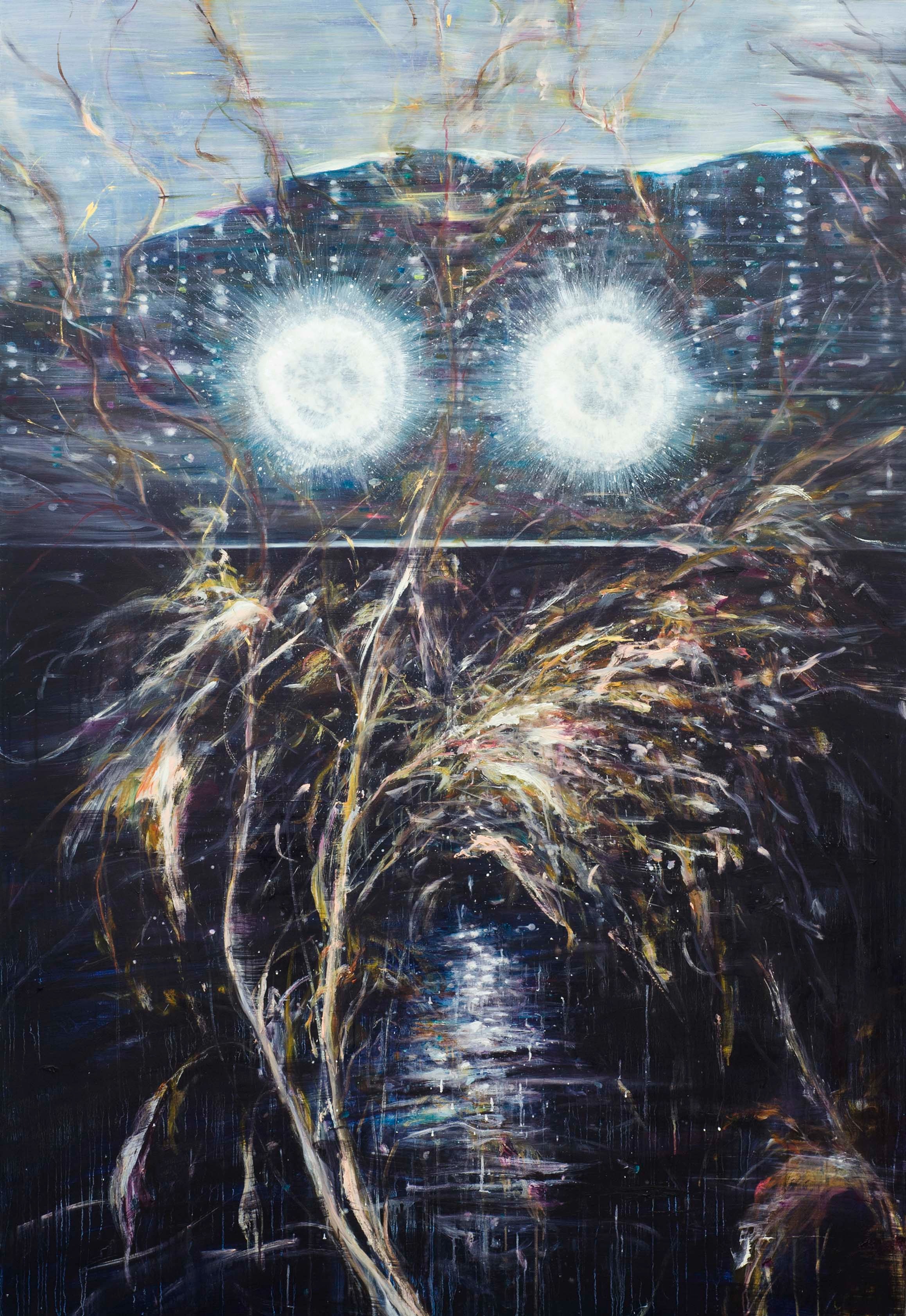 밤 빛 · Oil on canvas · 194x130cm · 2021 · 신준민