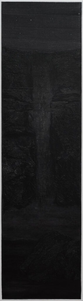 폭포 #1 · 캔버스에 아크릴 · 155x42cm · 2020 · 김현호 · (이미지출처 = 인영갤러리)