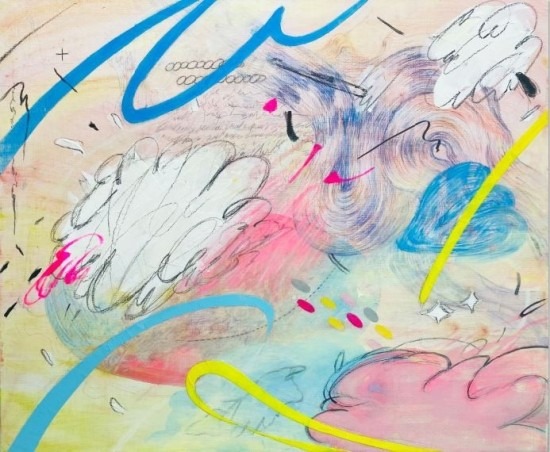 사라질 것들 #1 · 종이, 펜 · acrylic on canvas · 2022 · 도희 · (이미지출처 = 갤러리도스)