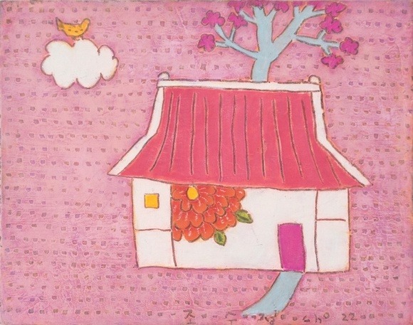 사랑해 · 캔버스에 혼합재료 · 30.7x28cm · 2022 · 조수정 · (이미지 출처 = 돈화문갤러리)