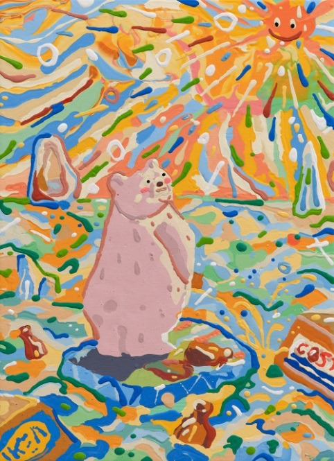 키득대는 빙하들 · paint on canvas · 33.5 x 24 cm · 2022 · Chuckle Cracking Sea Ice · paint on canvas · 배윤환 · Bae Yoon Hwan · (이미지제공 = 갤러리바톤) · (Source = GalleryBaton)