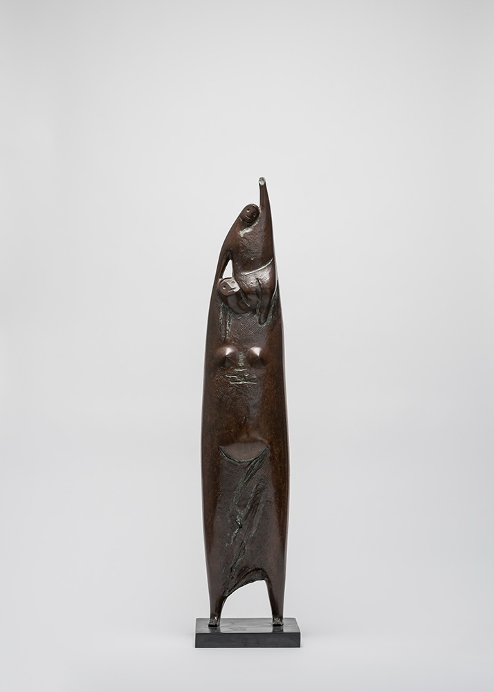 달맞이 · 브론즈 · 100x22.2x19.6cm · 1986 · 민복진作 · 양주시립민복진미술관 소장 (이미지출처 = 양평군립미술관)