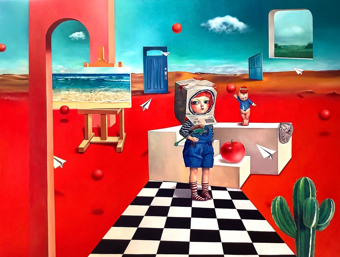 이름없는장소 · Oil on canvas · 116.8x91cm · 2022 · 김미성 · (이미지출처 = Gallery BK)