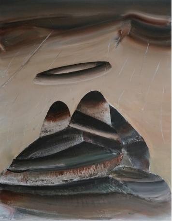 폭풍 026 · Oil on canvas · 116.8 x 91cm · 2022 · 안지산 · (이미지제공 = 조현화랑)