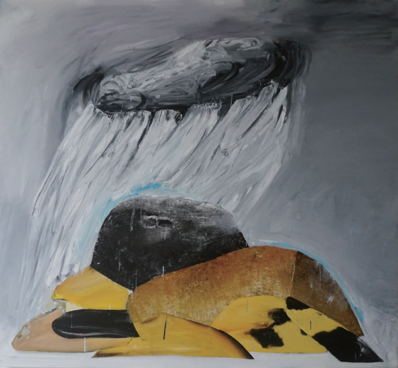폭풍 024 · Oil on canvas · 194 x 210 cm · 2022 · 안지산 · (이미지제공 = 조현화랑)