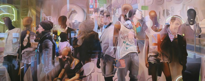 relocation_26 · Oil on Canvas · 80 x 200cm · 2018 · relocation_26 · 최혜란 · Choi Hye Ran · (이미지 출처 = 세종시 문화재단) · (Source = Sejong Cultural Foundation)