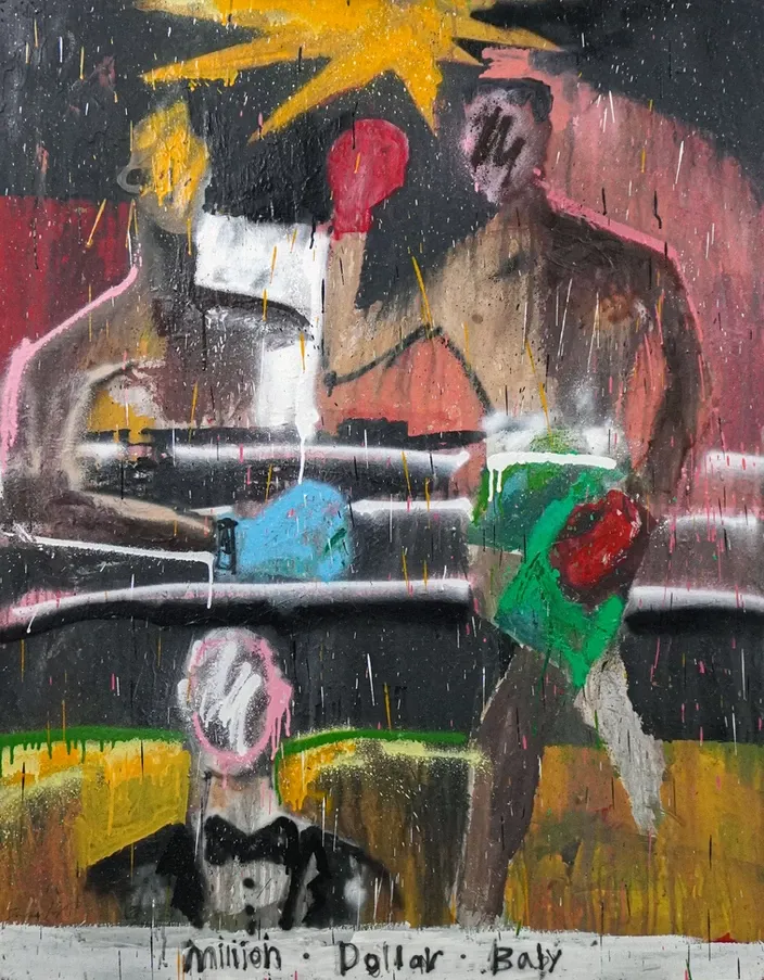 Million Dollar Baby · acrylic on canvas · 91x 116.8cm · 2021 · Million Dollar Baby · acrylic on canvas · 닥설랍 · DACSURLAP · (제공 = 러브 컨템포러리 아트) · (Source = luv contemporary art)