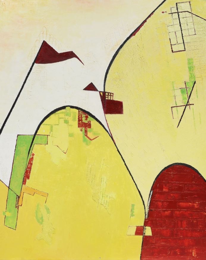 Hole in One · 캔버스에 오일 · 163 x 130.3cm · 2022 · Hole in One · Oil on Canvas · 박재영 · Park Jae Yeong · (이미지 출처 = 전북도립미술관) · (Source = Jeonbuk Museum of Art)
