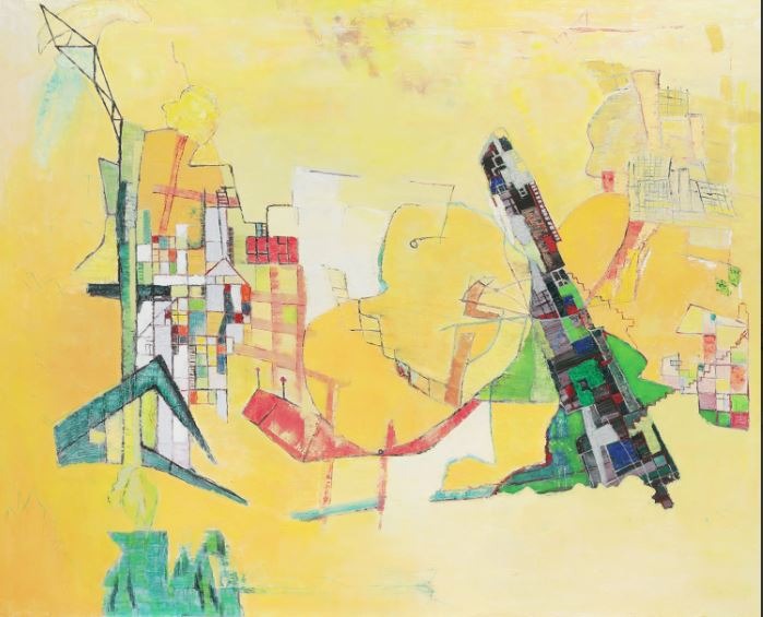 The Light in the Park · 캔버스에 오일 · 130.3 x 163cm · The Light in the Park · Oil on Canvas · 박재영 · Park Jae Yeong · (이미지 출처 = 전북도립미술관) · (Source = Jeonbuk Museum of Art)