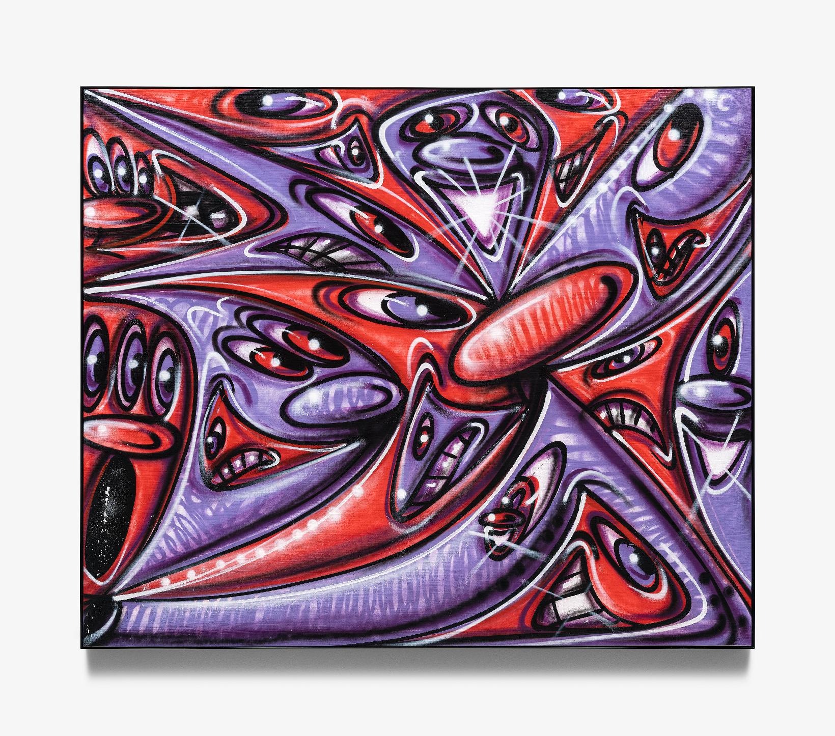 RURPLE · Spray paint on linen with powder coated aluminum frame · 152 x 182.5 cm · 2022 · RURPLE · Spray paint on linen with powder coated aluminum frame · 케니 샤프 · KENNY SCHARF · (이미지 출처 = 갤러리 현대) · (Source = Gallery Hyundai)