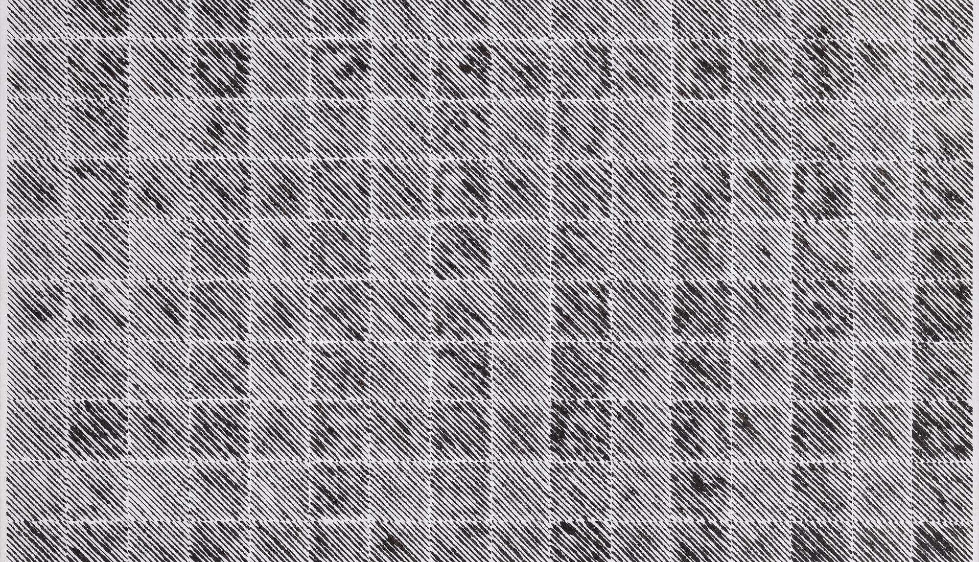 TRAITS I. „b” · 캔버스 위에 아크릴릭 · 80 x 80 cm · 1978 · TRAITS I. „b” · Acrylic on Canvas · 카밀 마요르 · Kamill Major · (이미지출처 = 성곡미술관) · (Source = Sungkok Art Museum)