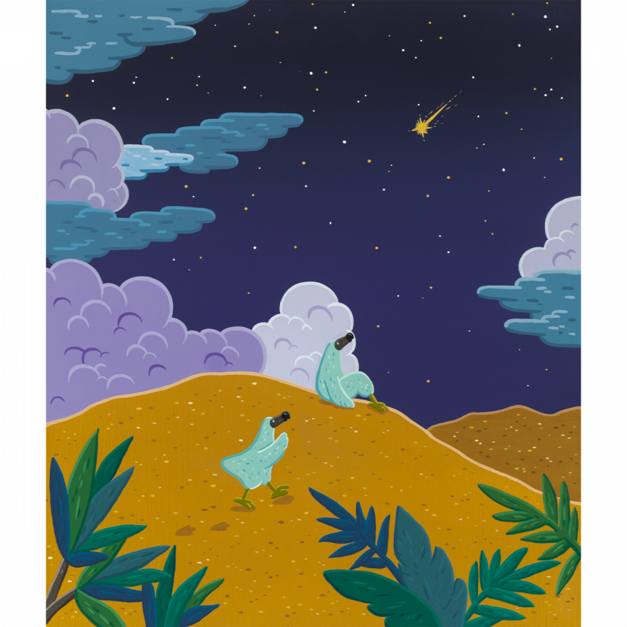 Desert Night · Gouache on canvas · 53 x 45.5 cm · 2021 · Desert Night · Gouache on canvas · 김선우 · Kim Sunwoo · (이미지출처 = 가나아트) · (Source = gana art)