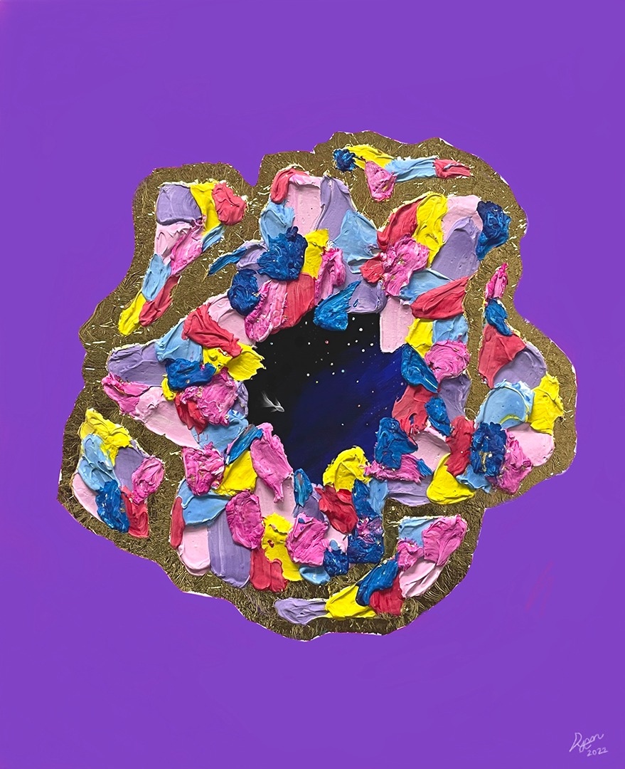 로스린 · Mixed media · 53×65cm · 2022 · D연 · Dyeon · (이미지제공 = 갤러리 라온) · (Source = galleryraon)