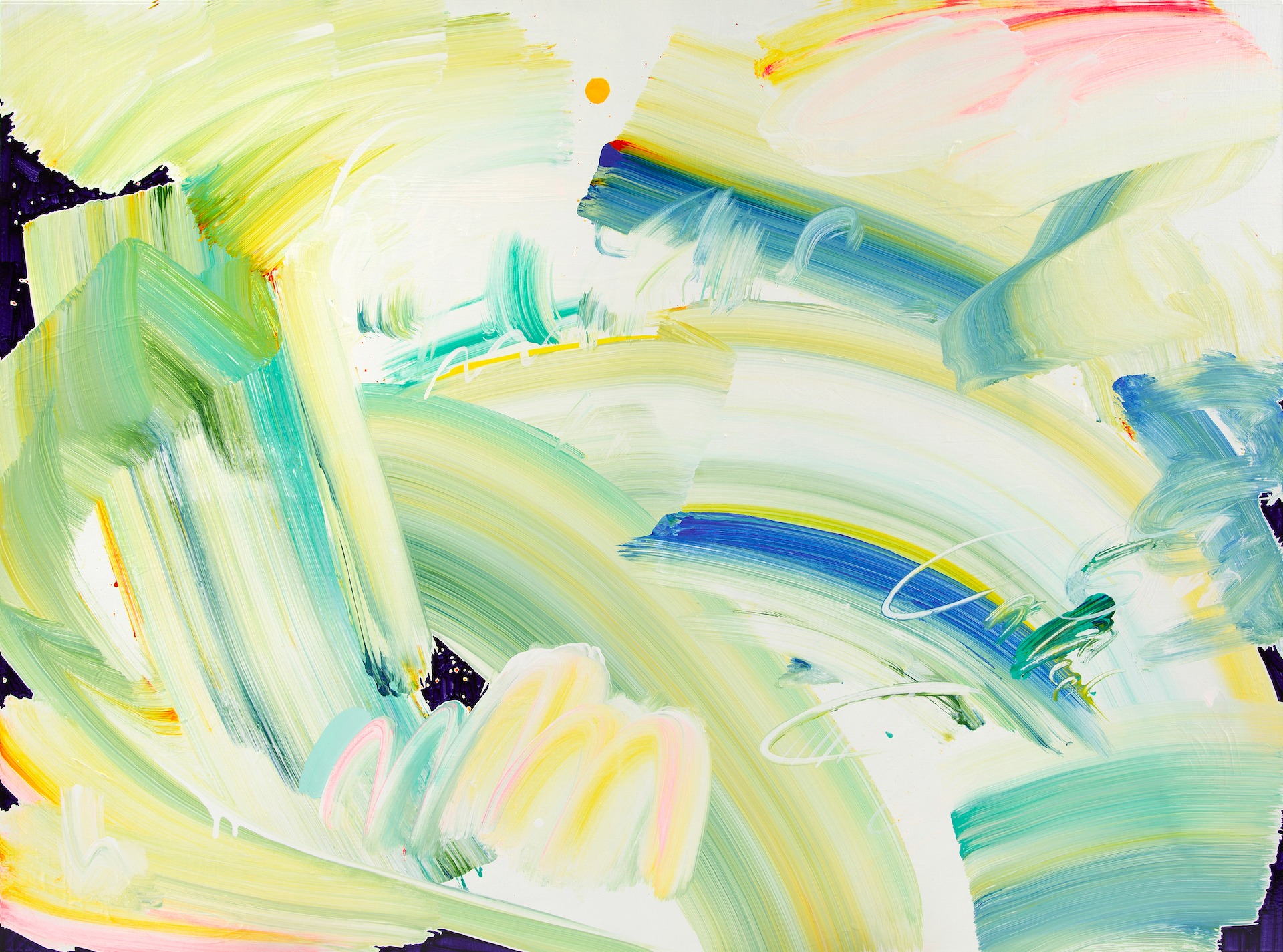 뜨거운 태양이 나를 비추네 · Acrylic on canvas · 97x130.3cm · 2022 · 전희경 · Jeon Heekyung · (이미지제공 = 뮤즈세움) · (Source = Musesseum)