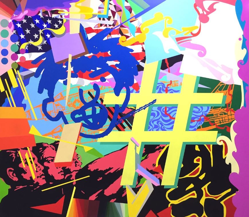 해쉬태그 · acrylic on canvas · 200 x 222 cm · 2015 · Hashtag · acrylic on canvas · 이동기 · LEE DONG KI · (이미지 출처 = 스페이스 이수) · (Source = Space ISU)
