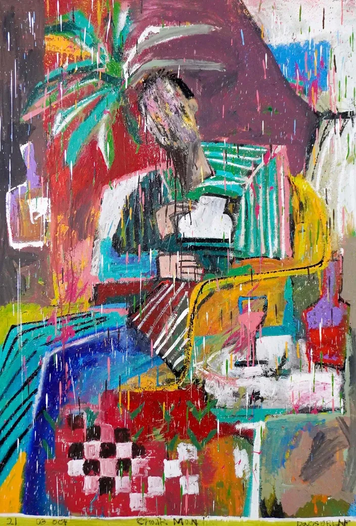 chairman · acrylic on canvas · 116.8 x 80.3 cm · 2021 · chairman · acrylic on canvas · 닥설랍 · DACSURLAP · (제공 = 러브 컨템포러리 아트) · (Source = luv contemporary art)