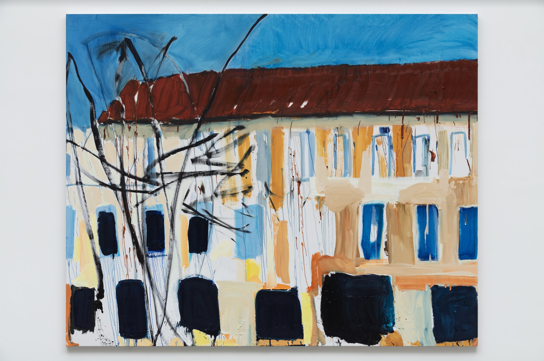 창밖의 풍경, 토어스트라쎄, 베를린2 · oil on canvas · 244x197cm · 2021 · View of my window, Torstrasse, Berlin2 · oil on canvas · 유현경 · You Hyeonkyeong · (이미지 제공 = 이길이구갤러리) · (Source = 2gil29gallery)