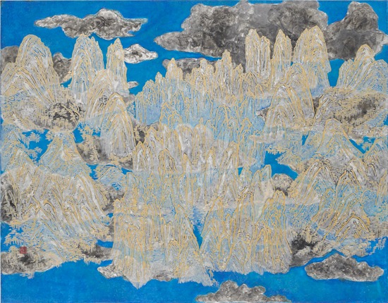 유어산수(遊於山水)-금강전도 22-07 · 장지에 수묵, 안료 · 91×116.7cm · 2022 · 박소영 · Park Soyoung · (이미지출처 = 갤러리도스) · (Source = Gallery Dos)