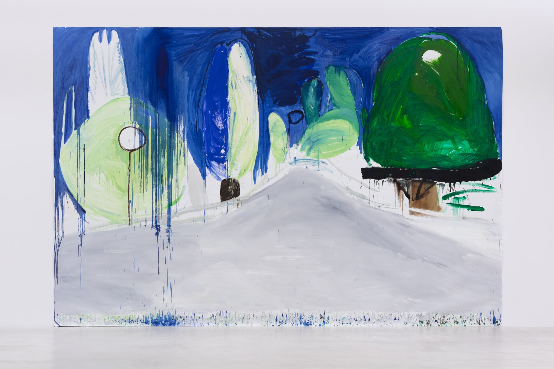 매일 베를린의 숲을 걷다가 숲을 가져왔을지도 몰라요 · oil on canvas · 490x329cm · 2022 · Everyday walking in the forest of Berlin, I bring of with me · oil on canvas · 유현경 · You Hyeonkyeong · (이미지 제공 = 이길이구갤러리) · (Source = 2gil29gallery)