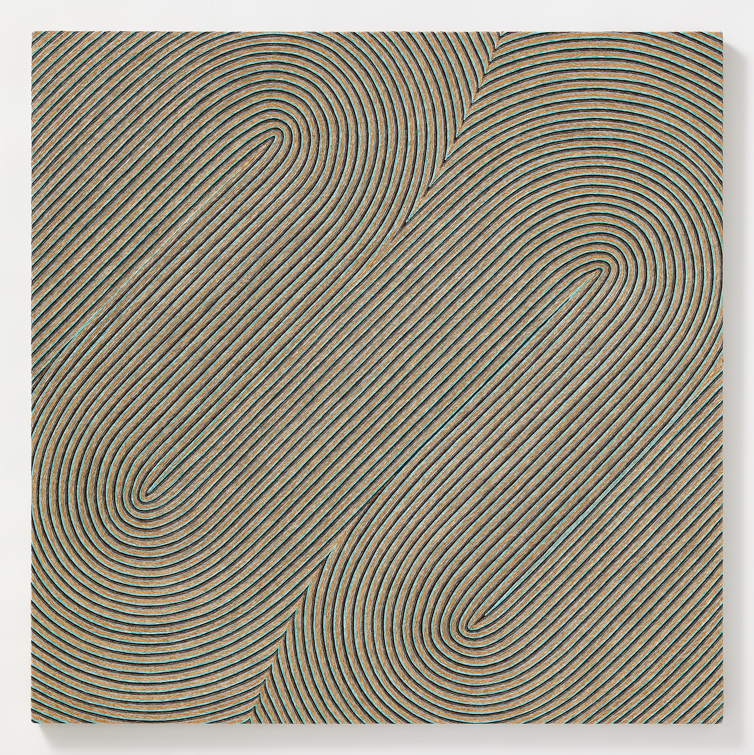 Resonance 18 · paper yarn · 90ⅹ90cm · 2022 · Resonance 18 · paper yarn · 조원아 · Cho Wona · (이미지 제공 = 비트리 갤러리) · (Source = b-tree gallery)