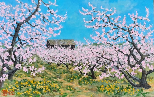 고은리 복사꽃 · 2022 · 구자근 · Koo Ja Geun · (이미지 출처 = 춘천미술관) · (Source = Chuncheon Art Gallery)