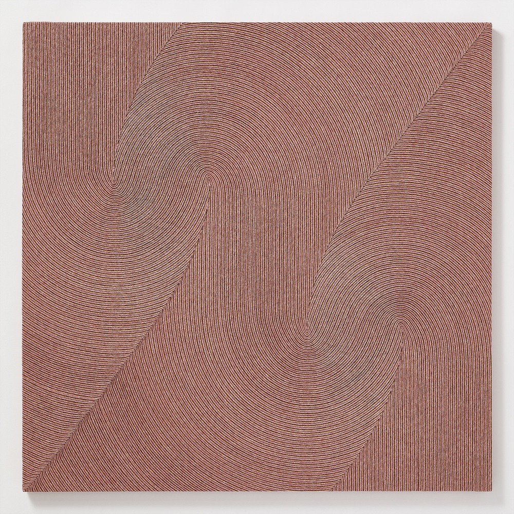 Resonance 16 · paper yarn · 110ⅹ110cm · 2021 · Resonance 16 · paper yarn · 조원아 · Cho Wona · (이미지 제공 = 비트리 갤러리) · (Source = b-tree gallery)