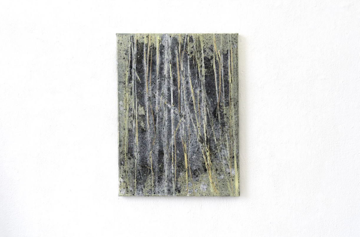 무제 · 캔버스에 아크릴릭, 재, 수지, 지푸라기 · 62x46cm · 2022 · 이진석 · Lee Jinseok · (이미지제공 = 아트센터 화이트블럭) · (Source = Art Center White Block)