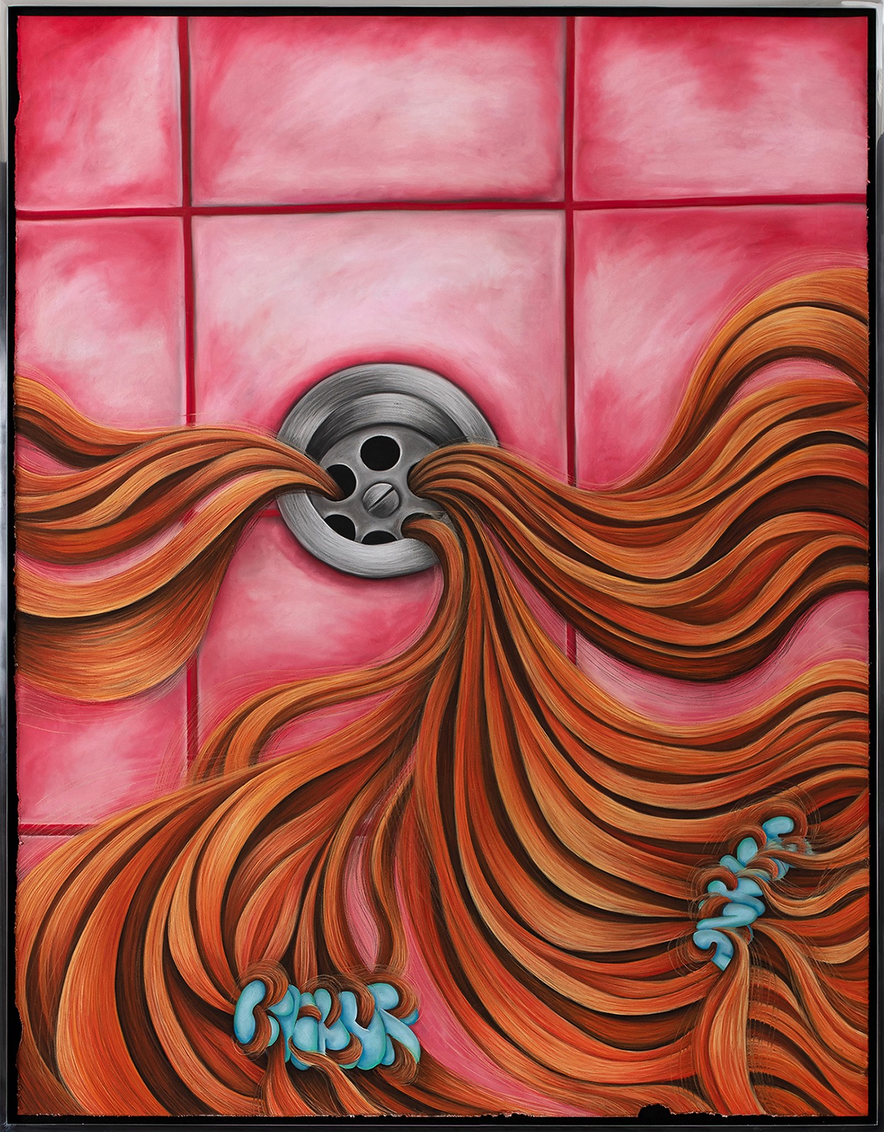 Trickle · Drawing - Gouache, soft pastel on Somerset satin paper · 184 x 143 cm · 2022 · Trickle · Drawing - Gouache, soft pastel on Somerset satin paper · Rebecca Ackroyd · Rebecca Ackroyd · (이미지 출처 = 페레스프로젝트 서울) · (source = peresprojects)