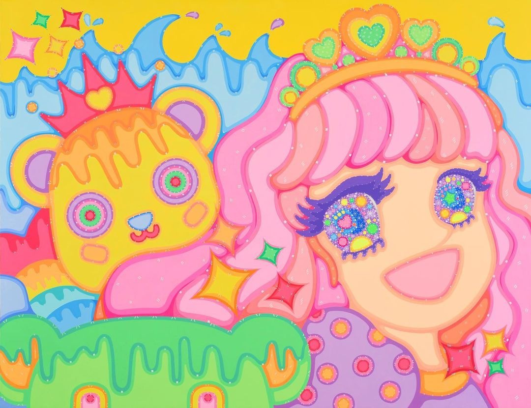 My Wonderland · 캔버스에 아크릴 · 116 x 150cm · 2022 · My Wonderland · Acrylic on canvas · 이사라 · Lee Sa Ra · (이미지 출처 = 갤러리 카르티즘) · (Source = Gallery Kartism)