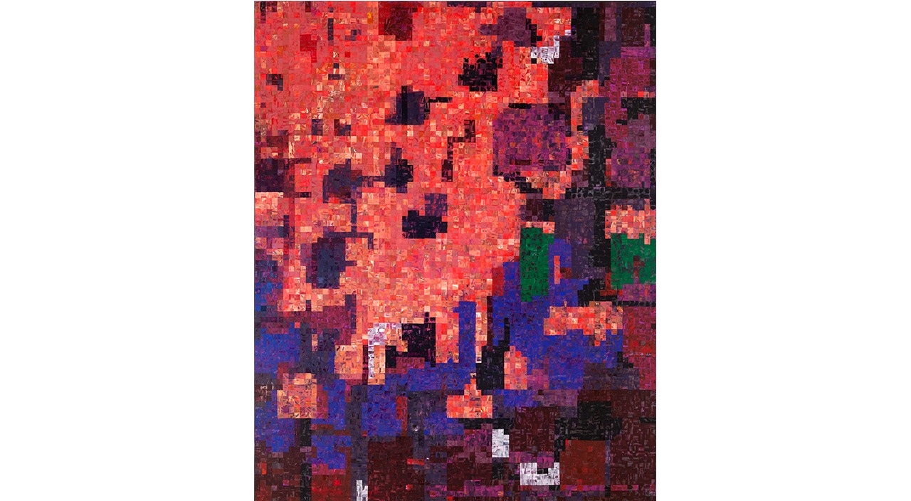 memory Ⅱ · acrylic and ultra thin glass imbricated on canvas · 162x130cm · 2020 · memory Ⅱ · acrylic and ultra thin glass imbricated on canvas · 안창석 · An Changsuk · (이미지출처 = 학고재아트센터) · (Source = Hakgojae Art Center)