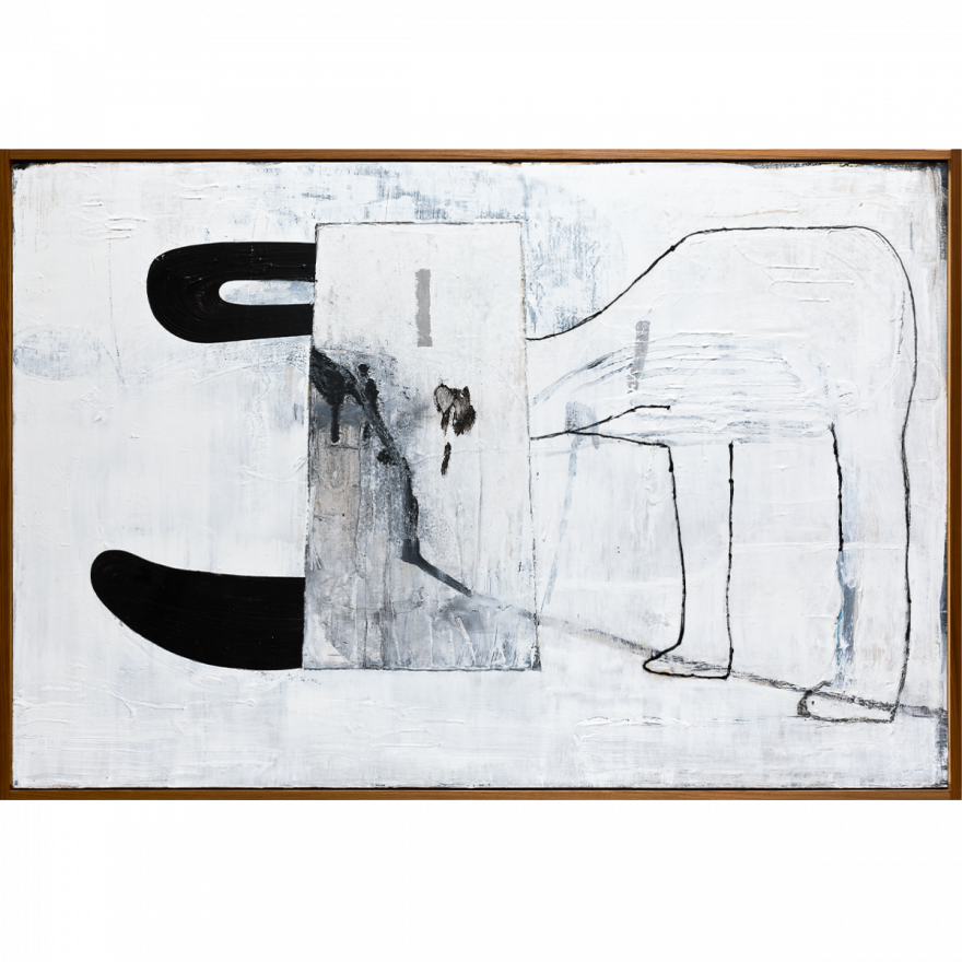 Untitled Painting 022 · Acrylic and charcoal · 101.6 x 152.4 cm · 2016 · Untitled Painting 022 · Acrylic and charcoal · 히로유키 하마다 · Hiroyuki Hamada · (이미지 출처 = 가나아트) · (Source = ganaart)